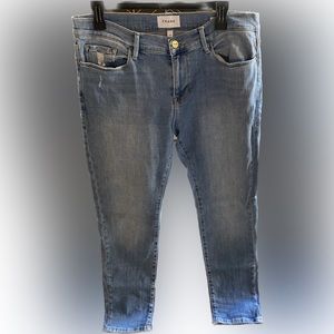 FRAME denim skinny leg jeans, light color blue, size 29